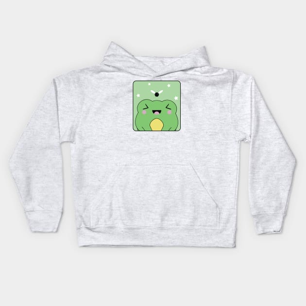 Dreaming Frog Among the Stars Kids Hoodie by Mr. Bdj